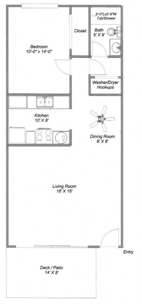 an illustration of a floor plan for a small house